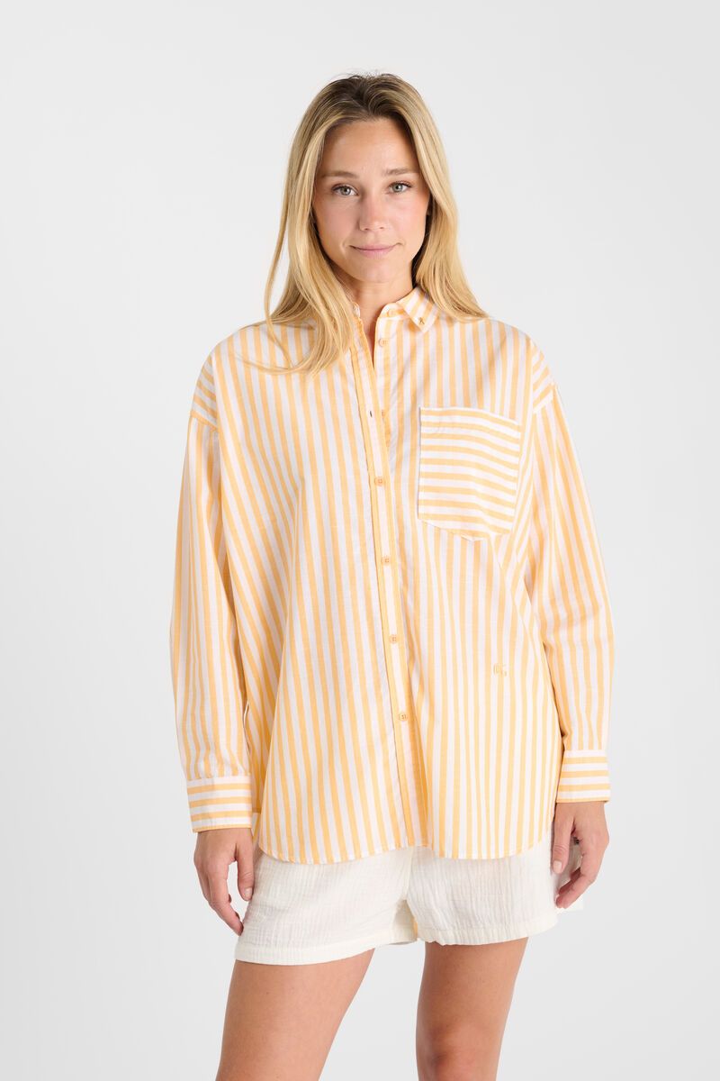 Le Temps Des Cerises Chemise Ariana à Rayures Orange