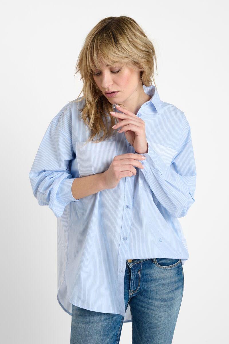 Le Temps Des Cerises Chemise Arrakis Bleue à Rayures