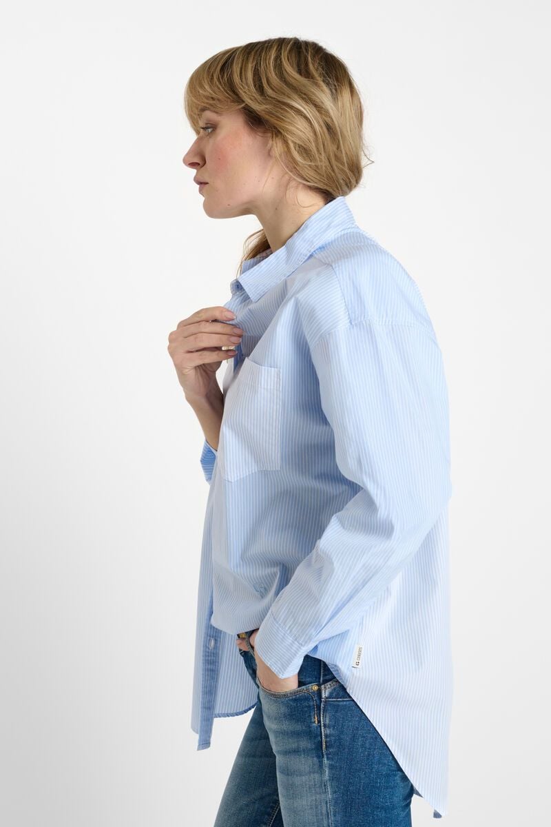 Le Temps Des Cerises Chemise Arrakis Bleue à Rayures