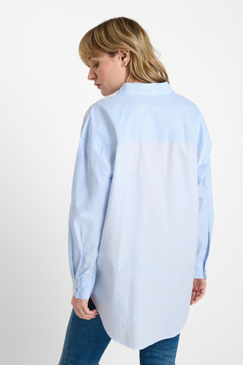 Le Temps Des Cerises Chemise Arrakis Bleue à Rayures