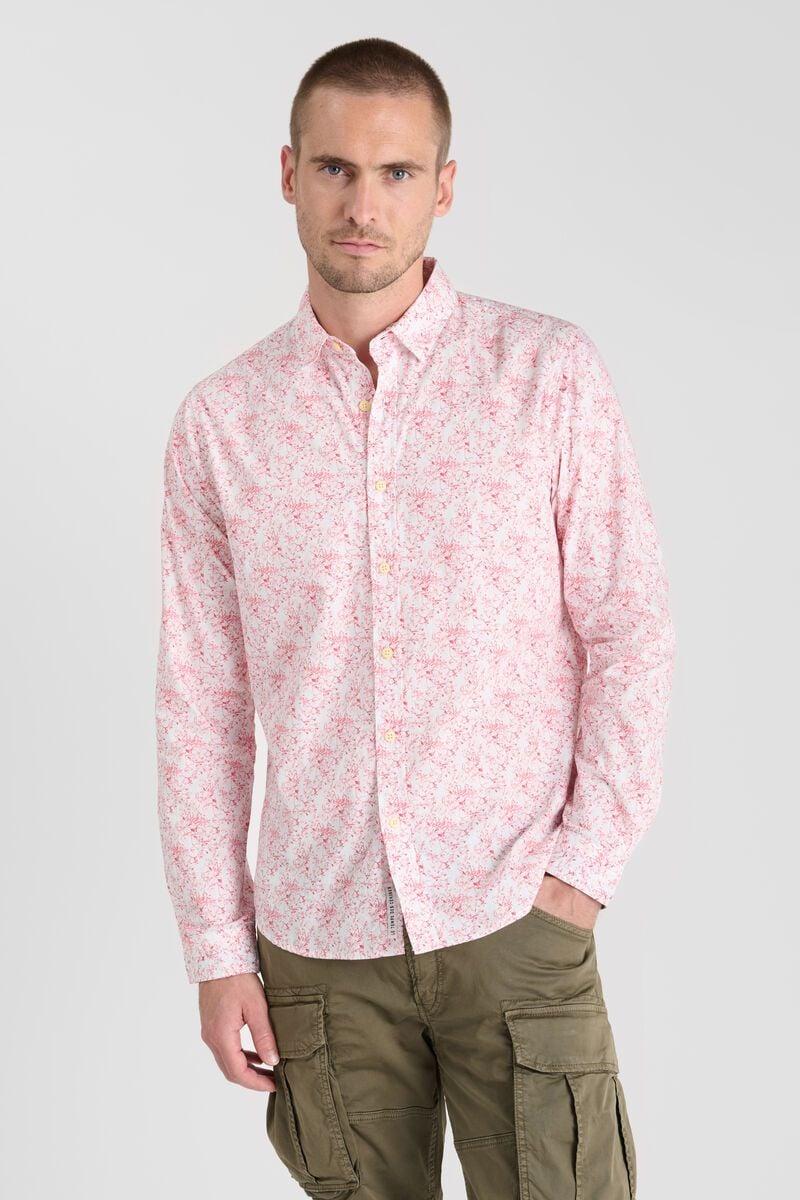 le temps des cerises Chemise Botix blanche à motif fleuri