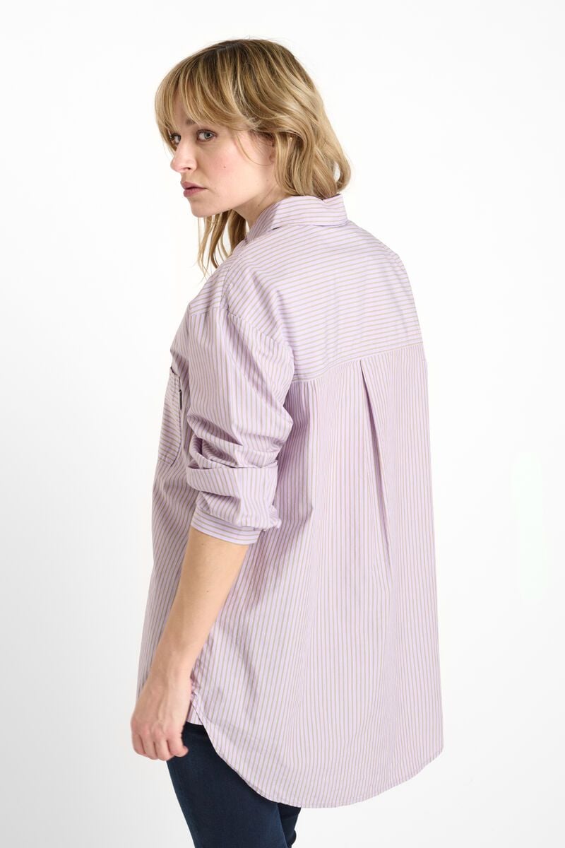 Le Temps Des Cerises Chemise Caliagi Lila à Rayures