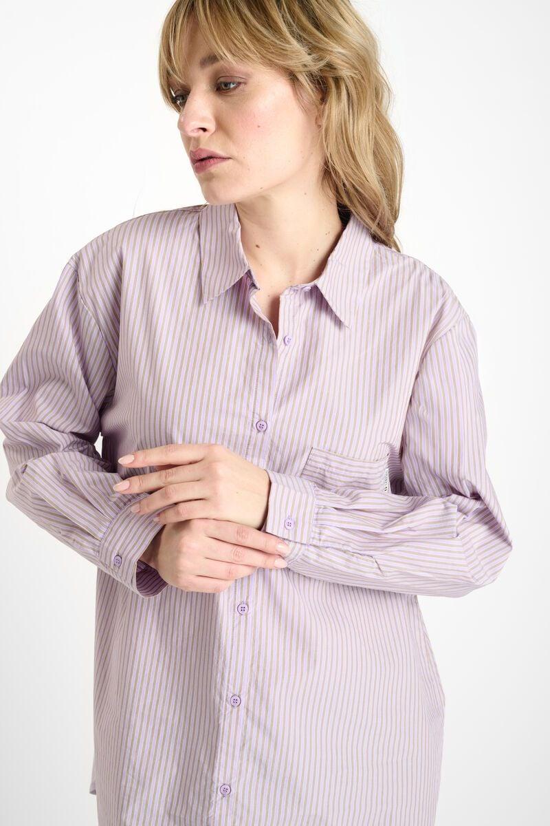 Le Temps Des Cerises Chemise Caliagi Lila à Rayures