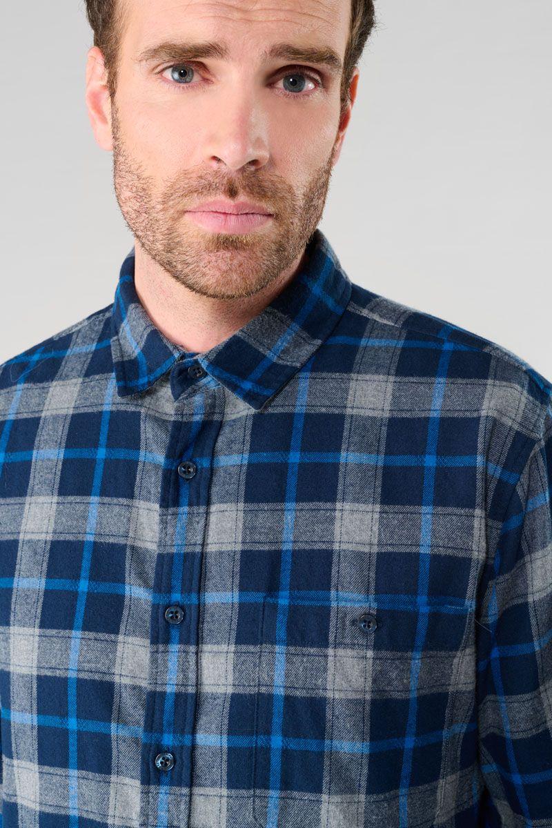 Le Temps Des Cerises Chemise Camir Bleue à Carreaux