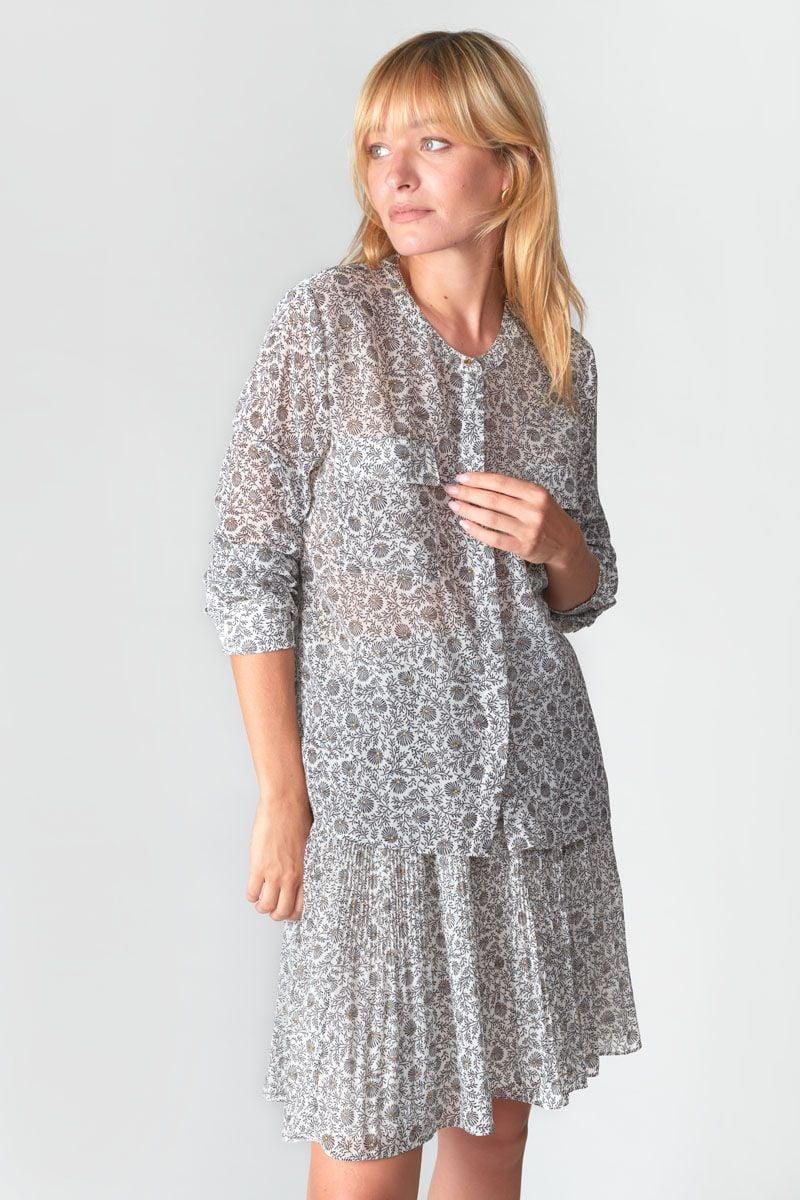 le temps des cerises Chemise Cardina à motif fleuri