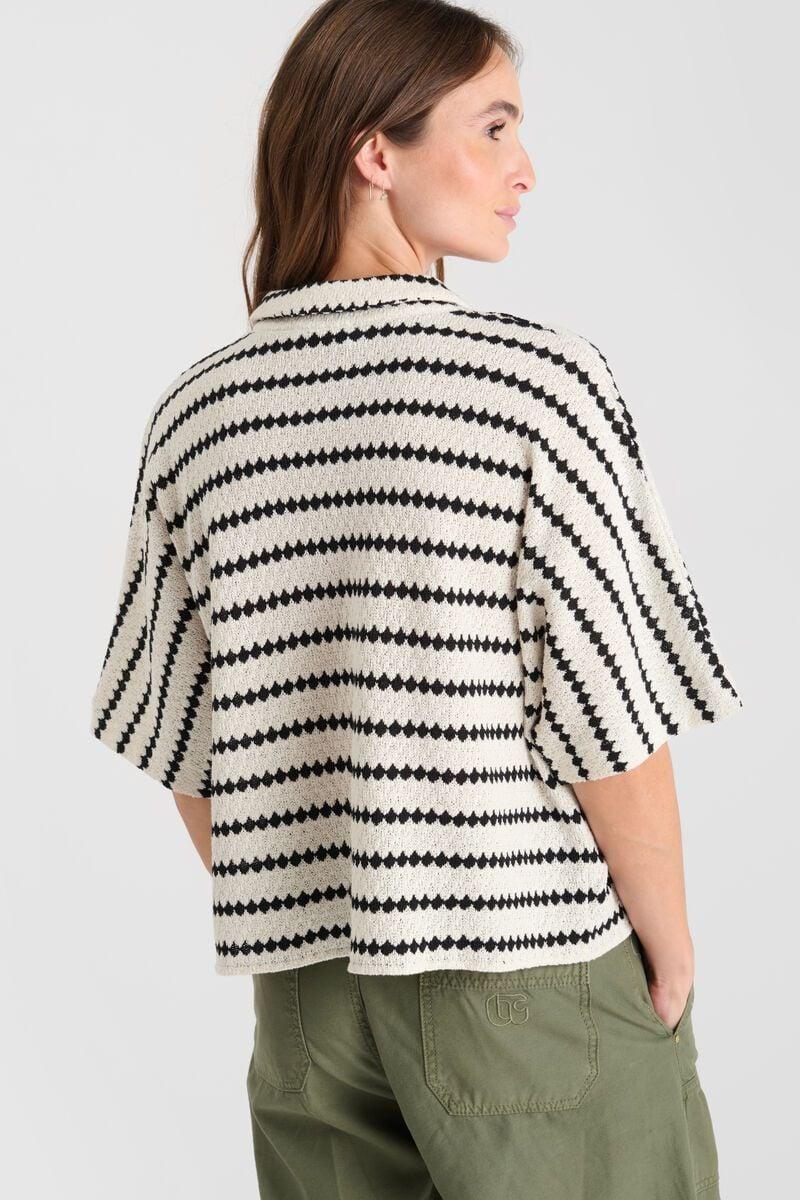 Le Temps Des Cerises Chemise Cleo En Crochet à Rayures