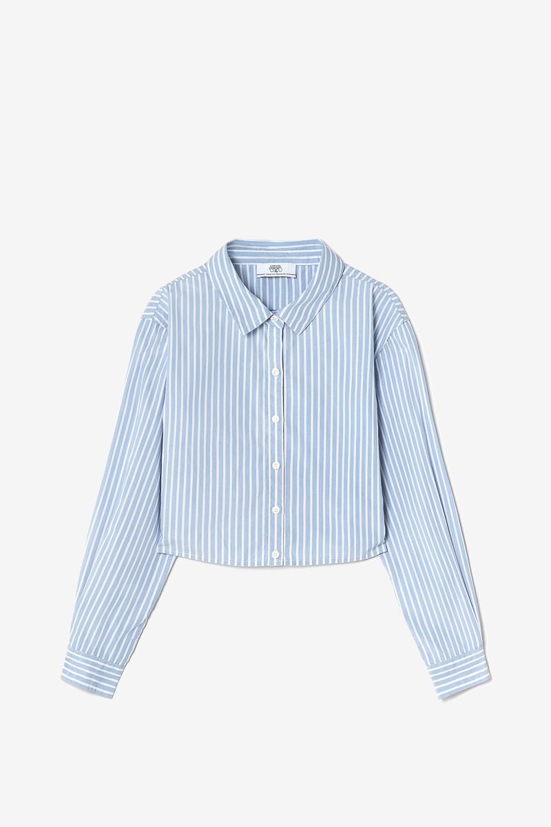 Le Temps Des Cerises Chemise Courte Nolagi à Rayures