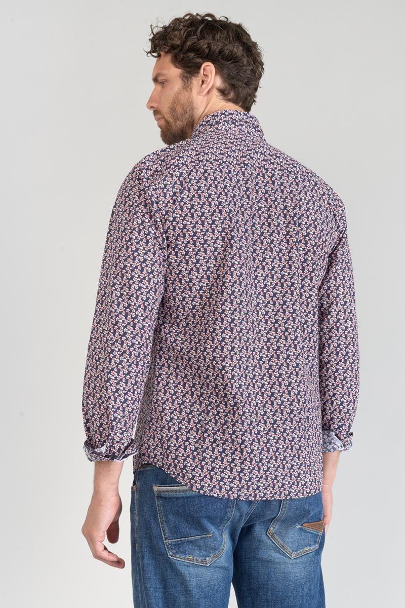 Le Temps Des Cerises Chemise Floy à Motif Fleuri Rouge
