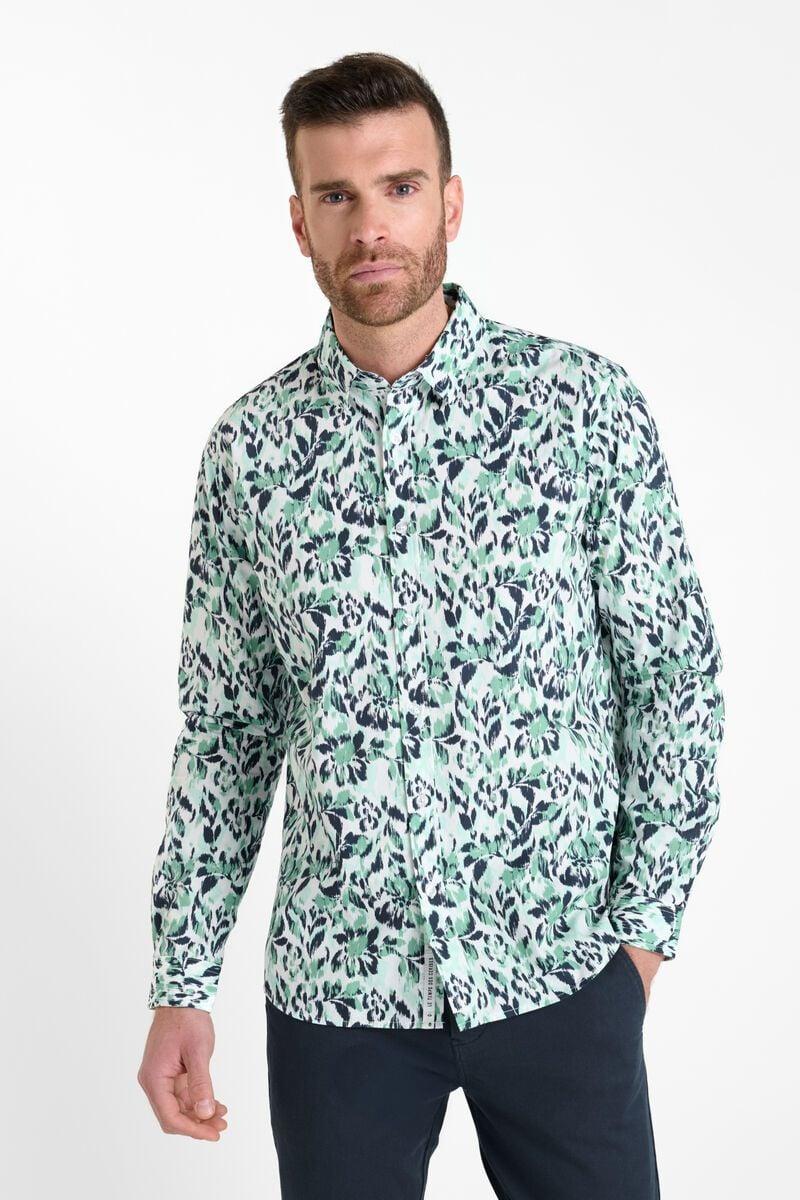 le temps des cerises Chemise Jadel blanche à motif fleuri