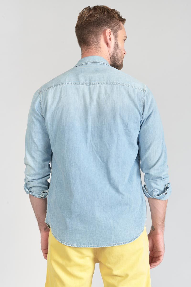 Le Temps Des Cerises Chemise Juanito En Jeans Bleu Clair