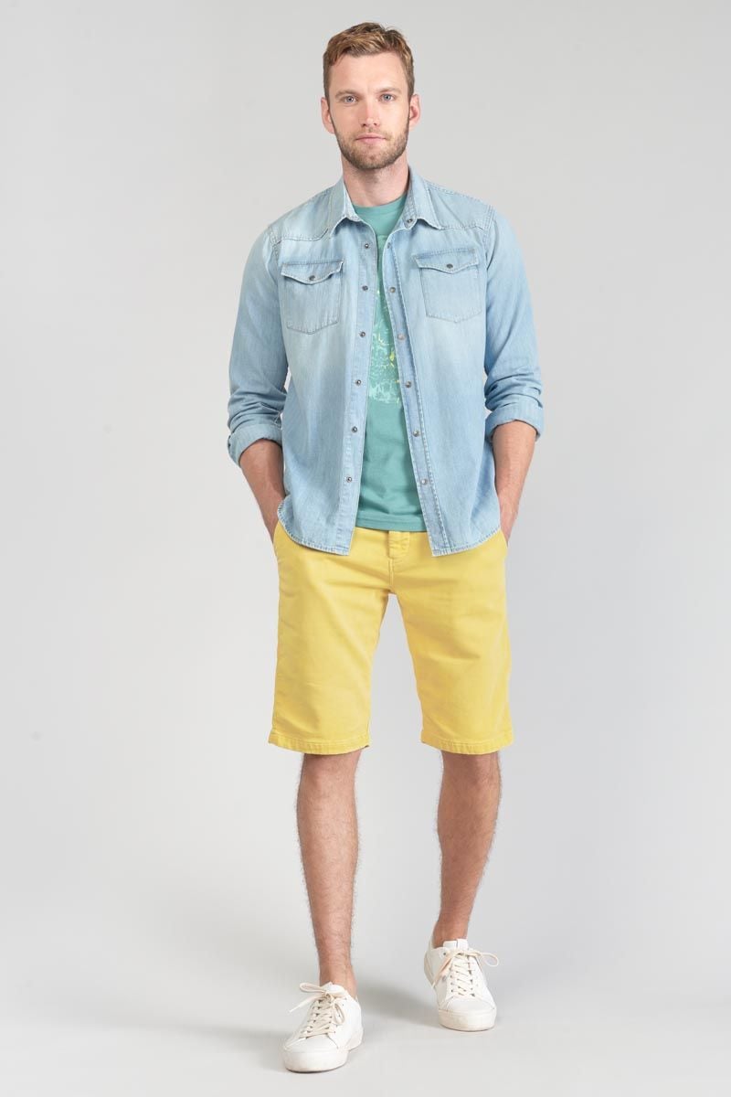 le temps des cerises Chemise Juanito en jeans bleu clair