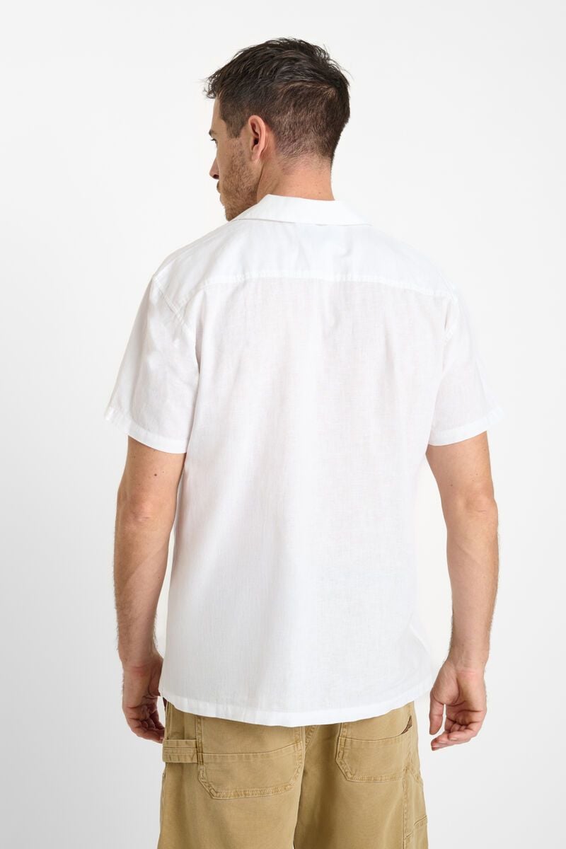 Le Temps Des Cerises Chemise Minar En Lin Mélangé Blanc