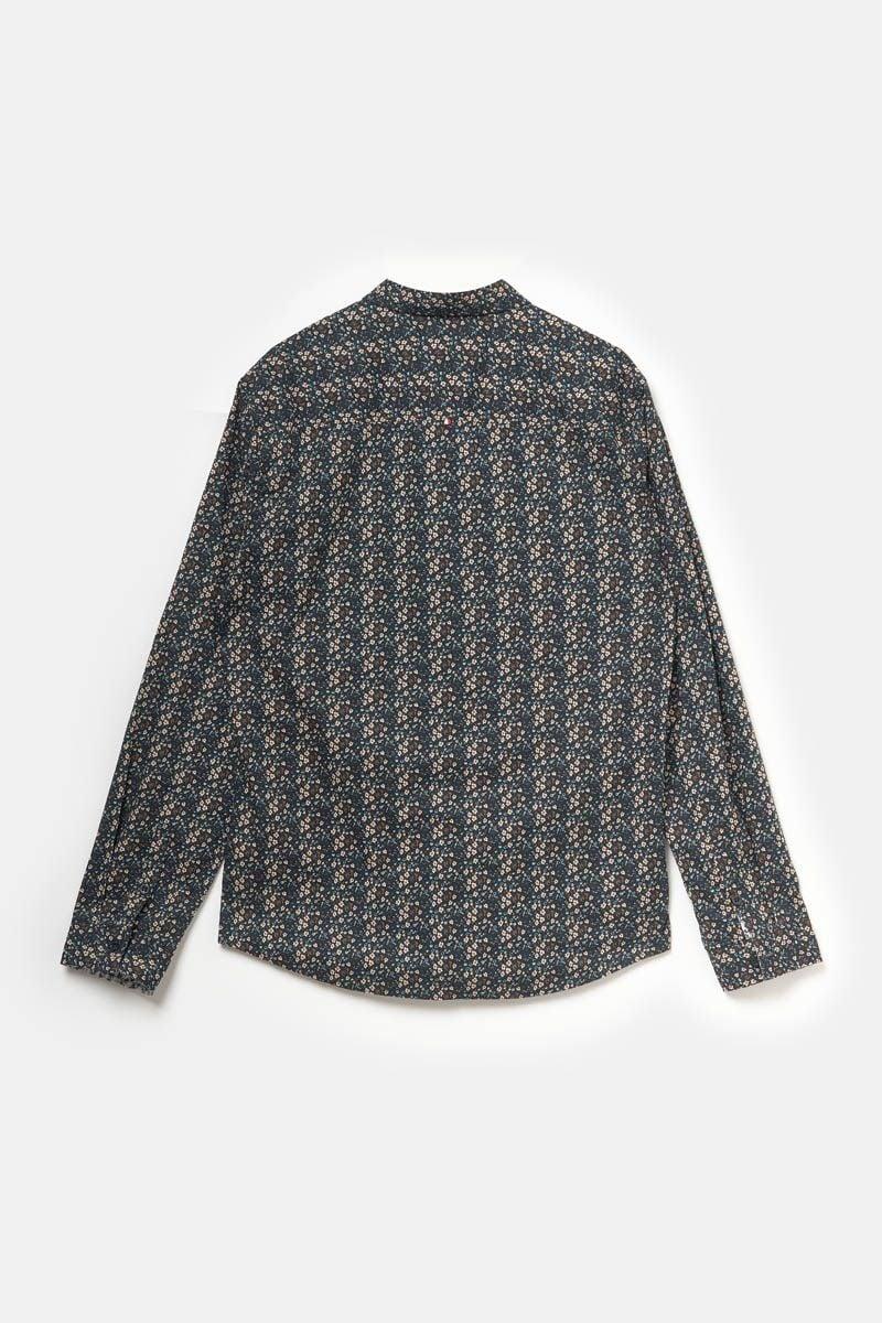 Le Temps Des Cerises Chemise Selba Noire à Motif Fleuri