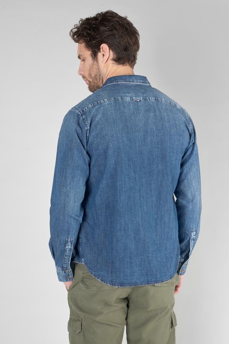 Le Temps Des Cerises Chemise Valmy En Jeans Bleu Délavé
