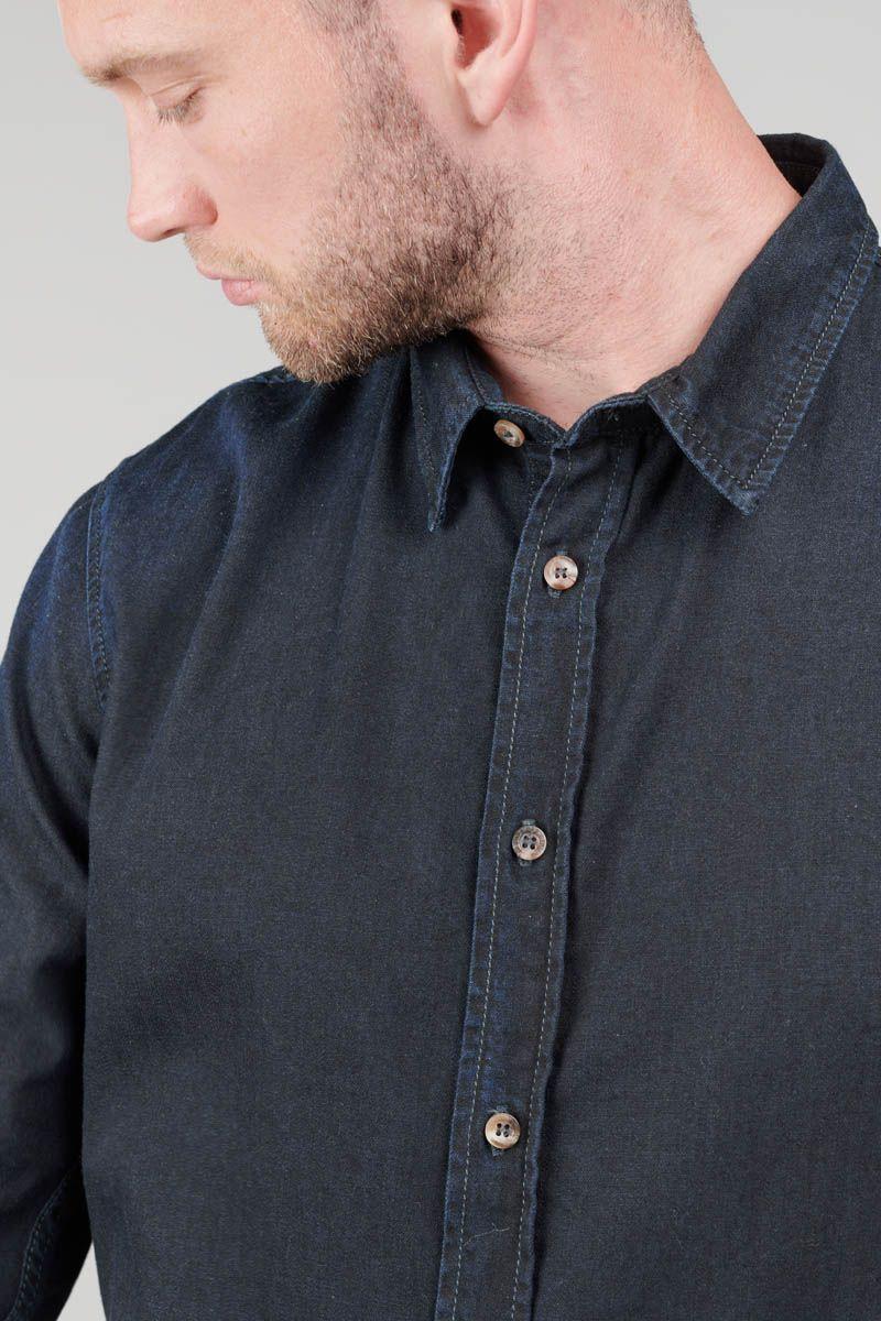 Le Temps Des Cerises Chemise Valmy En Jeans Bleu Noir