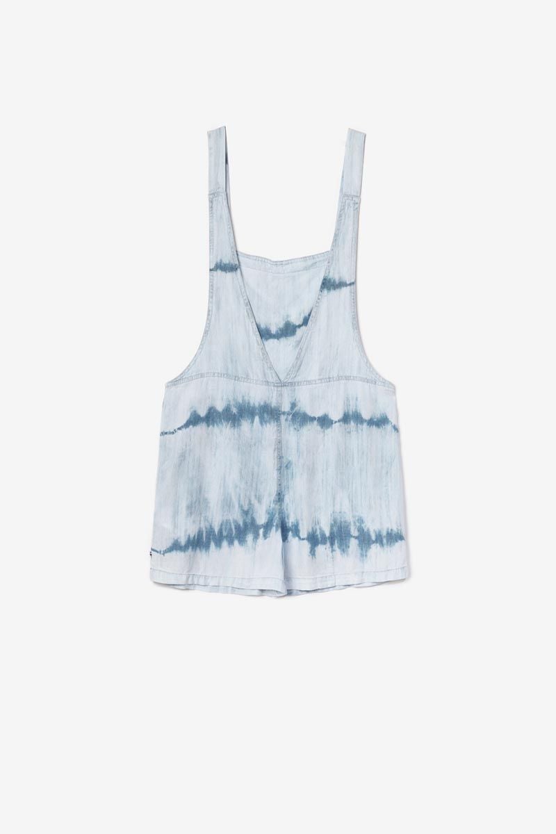 Le Temps Des Cerises Combi-short Hellasgi Tie And Dye Bleu