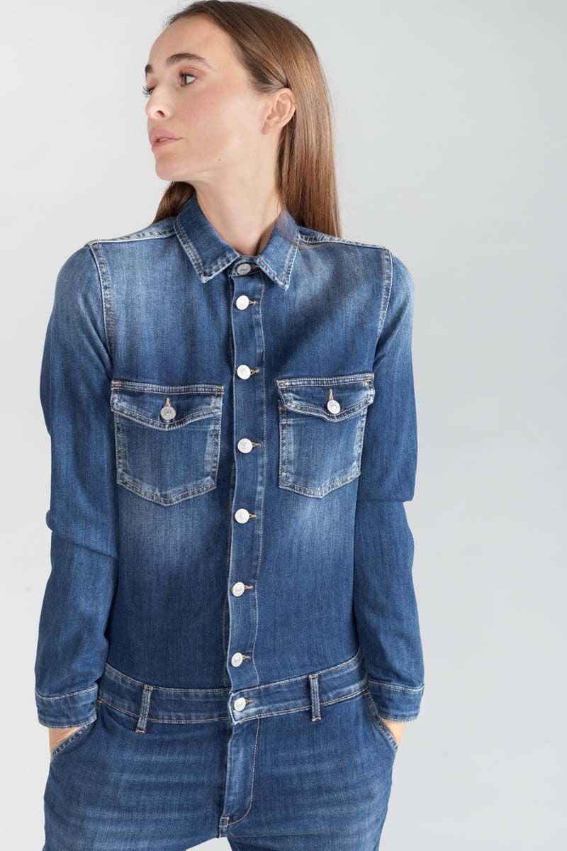 le temps des cerises Combinaison en jeans Sena bleue