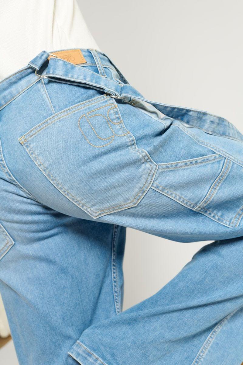 Le Temps Des Cerises Combinaison Lauly En Jeans Bleu