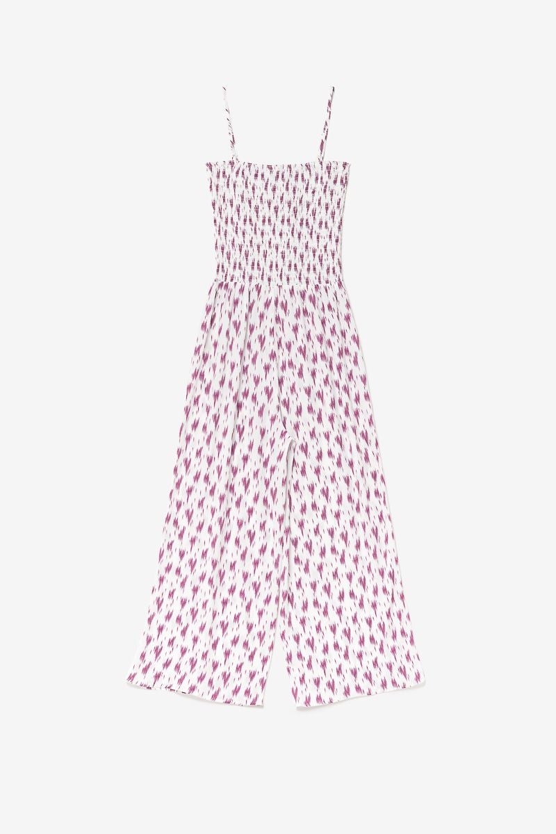 Le Temps Des Cerises Combinaison Pantalon Dodigi à Motif Violet