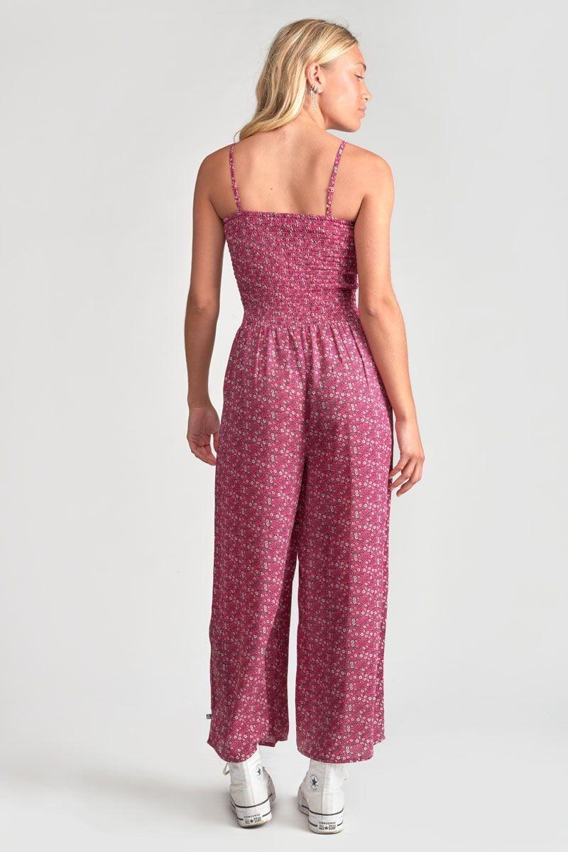 Le Temps Des Cerises Combinaison Pantalon Kassiagi à Motif Floral Fushia