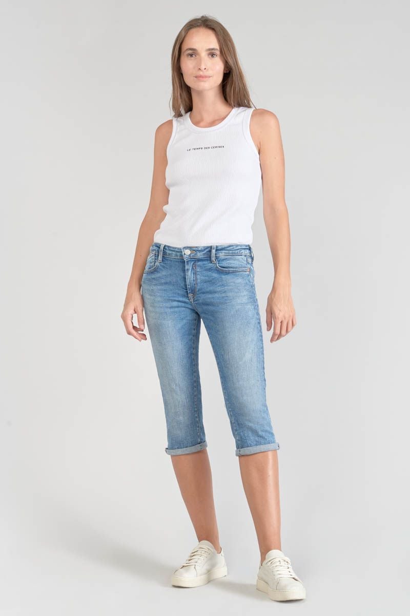 Le Temps Des Cerises Corsaire Oriol En Jeans Bleu Délavé