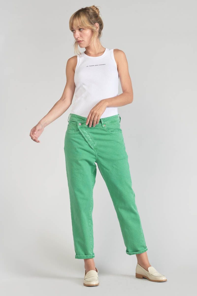 Le Temps Des Cerises Cosy Boyfit 7/8ème Jeans Vert Menthe