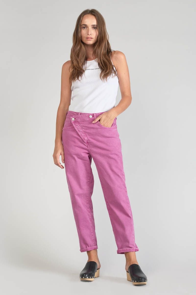 le temps des cerises Cosy boyfit 7/8ème jeans violet rose