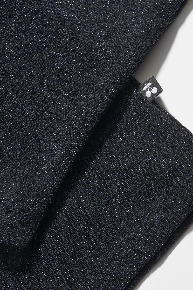 Le Temps Des Cerises Crop Top Floragi Bleu Nuit Irisé