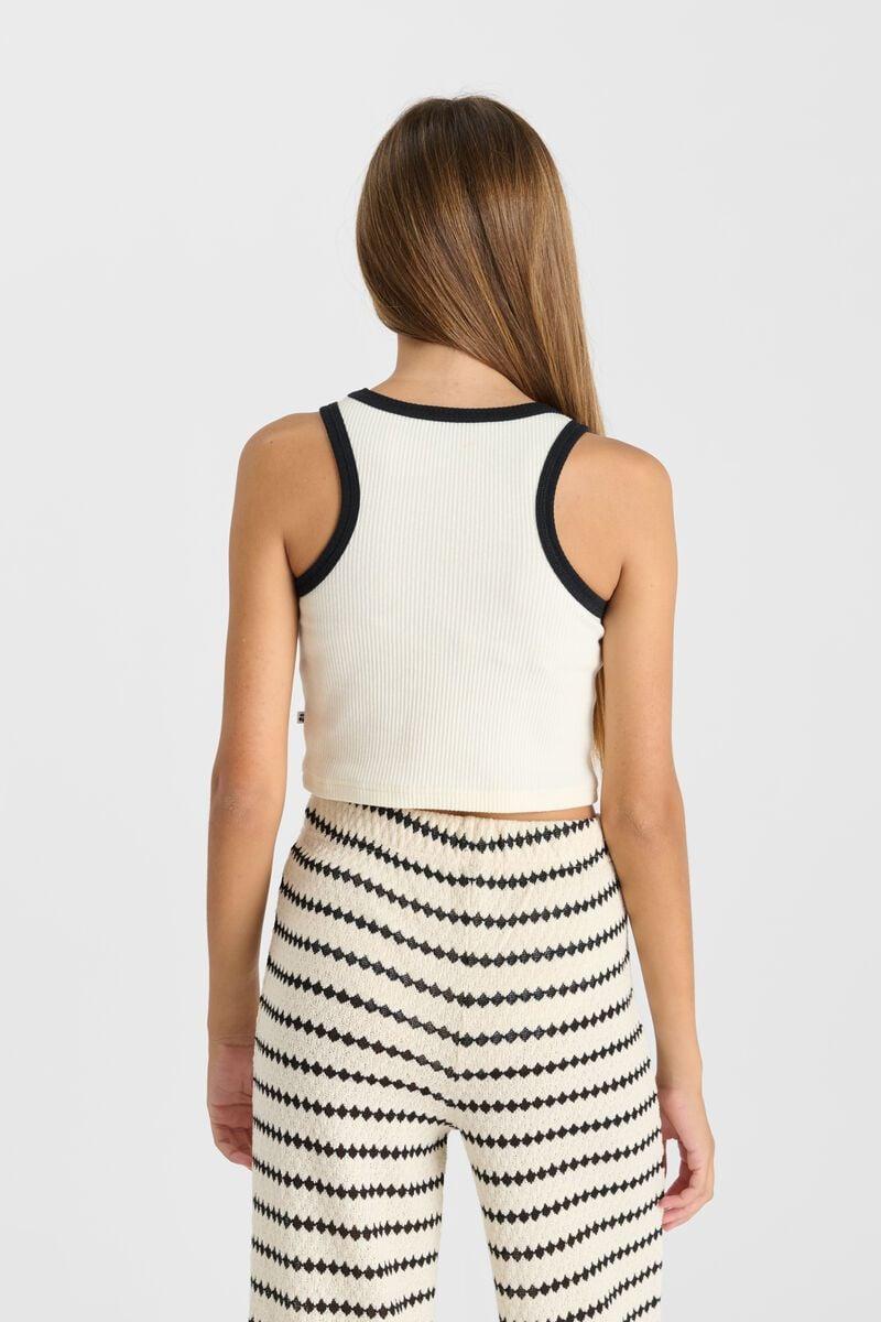 Le Temps Des Cerises Débardeur Crop Top Mirligi Crème