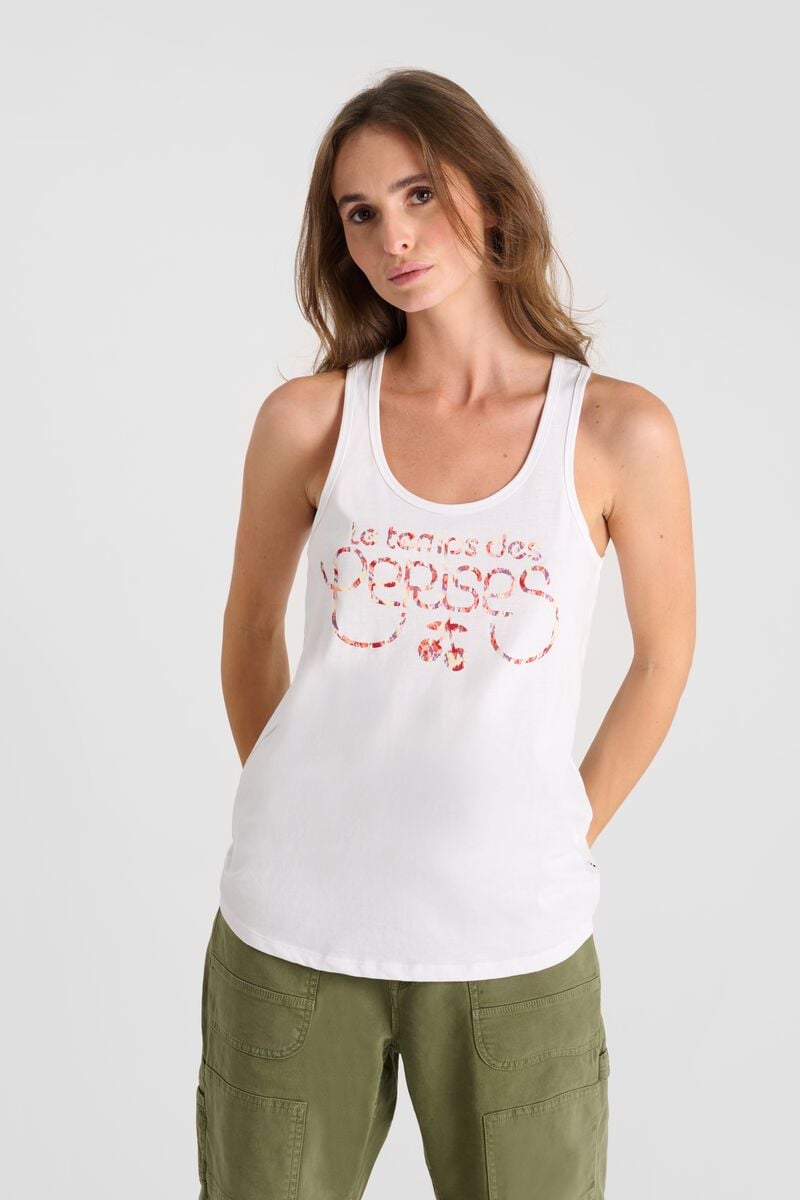 Le Temps Des Cerises Débardeur Mayfair Blanc Imprimé