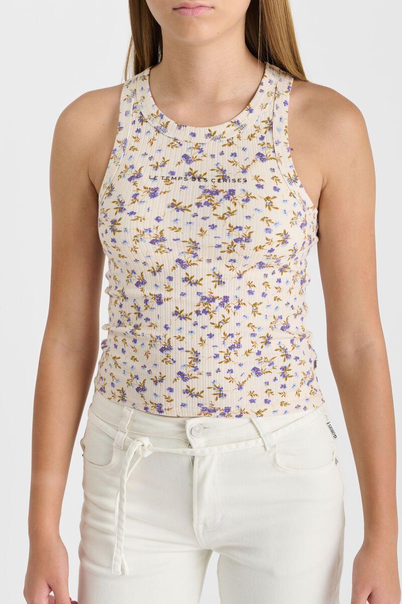 Le Temps Des Cerises Débardeur Talesgi à Motif Fleuri