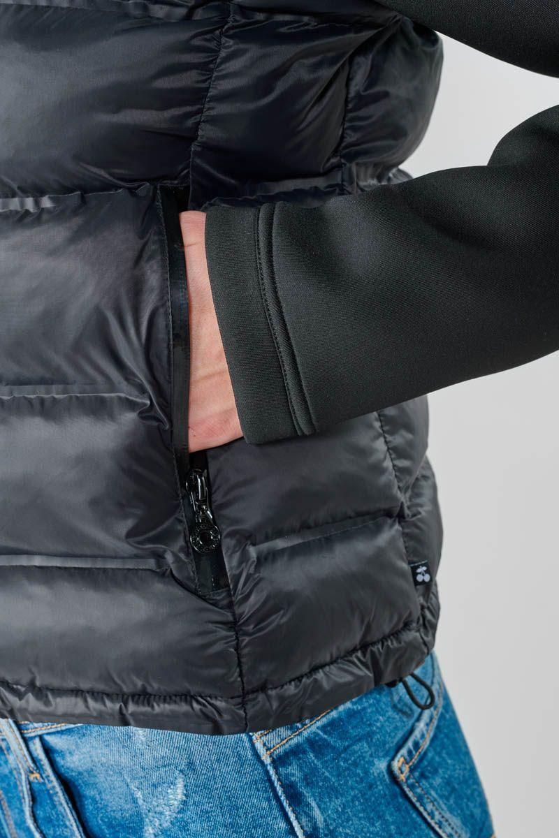 Le Temps Des Cerises Doudoune Bi-matière Jinzi Noire