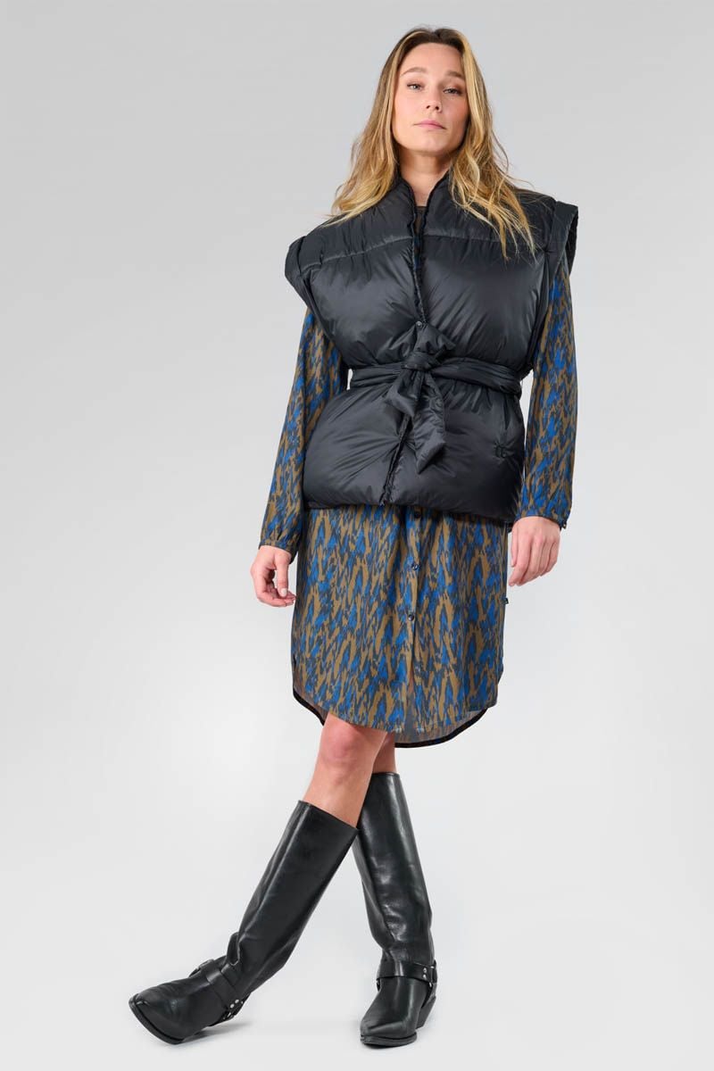 le temps des cerises Doudoune Kiko sans manches noire