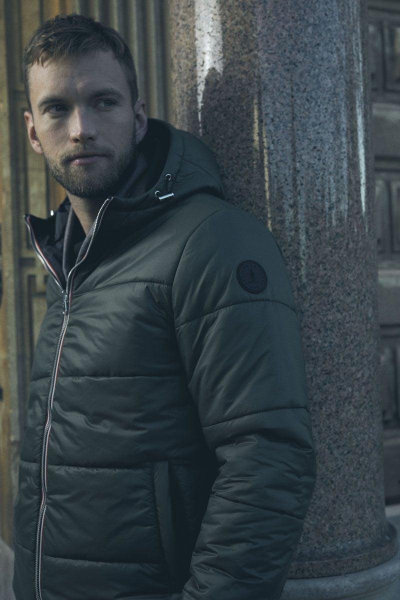 Le Temps Des Cerises Doudoune Réversible Trias Kaki Et Noire