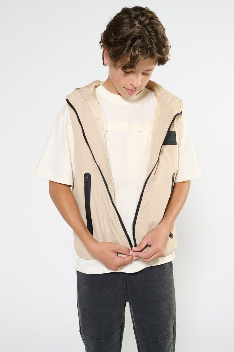 le temps des cerises Doudoune sans manches Ironbo beige