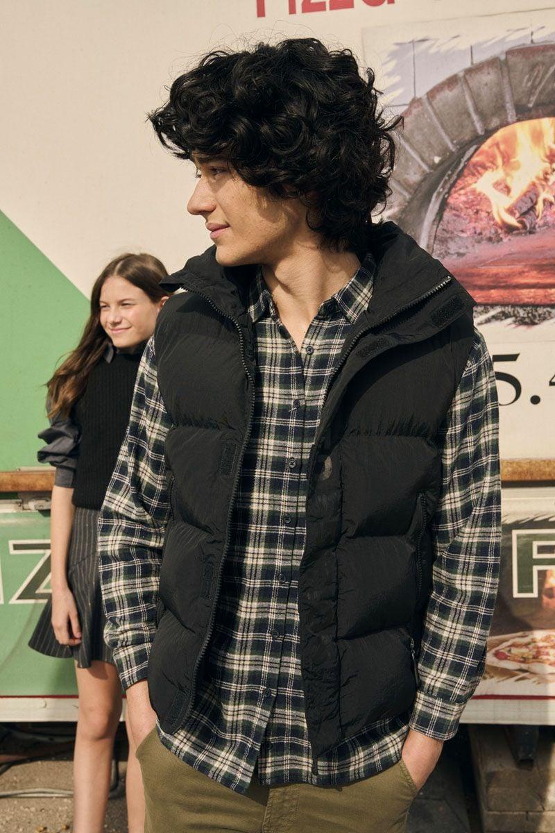 le temps des cerises Doudoune sans manches Nazerbo noire