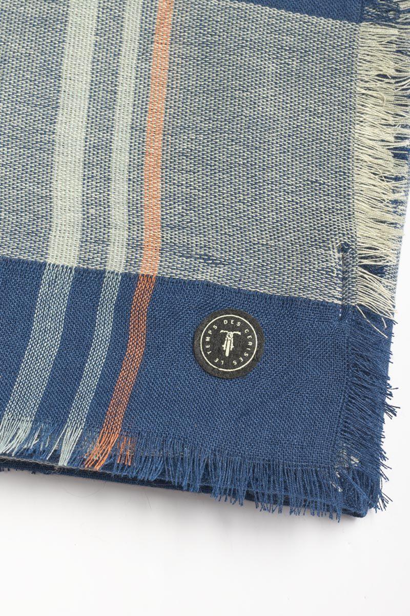 Le Temps Des Cerises Echarpe Jonel à Rayures Bleu Marine