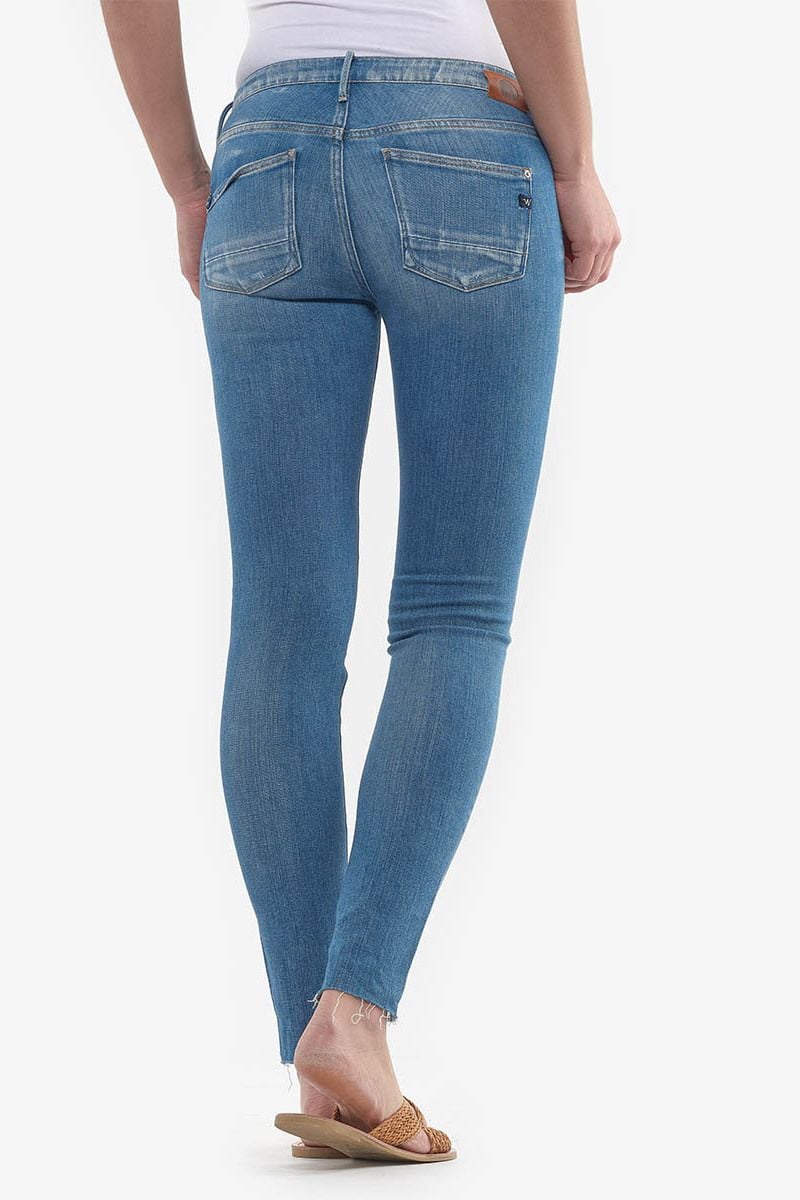 Le Temps Des Cerises Evora Power Skinny 7/8ème Jeans Destroy Bleu N°3