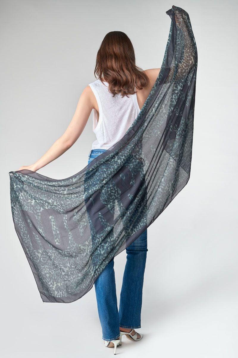 le temps des cerises Foulard Knipho à motif léopard