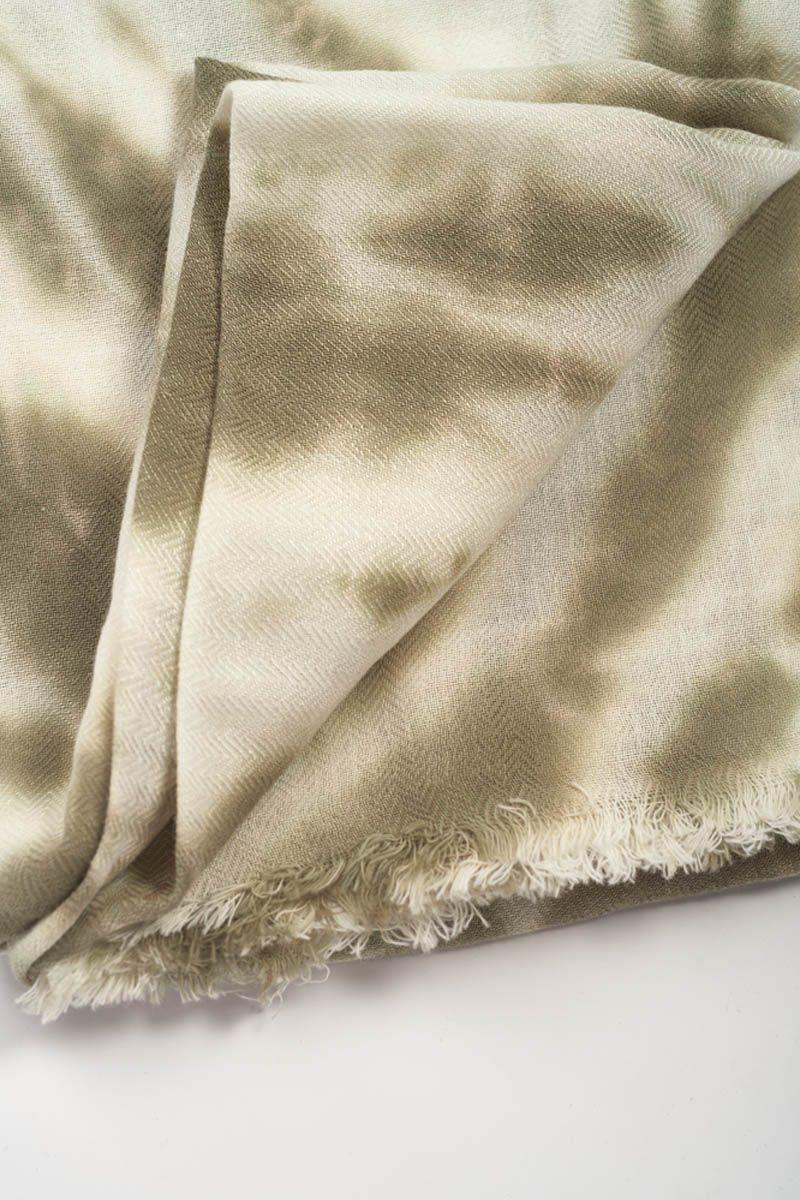 Le Temps Des Cerises Foulard Lisian Kaki à Motif Tie And Dye