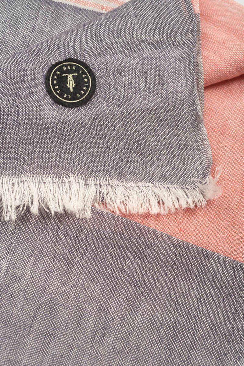 Le Temps Des Cerises Foulard Rodel Saumon à Rayures