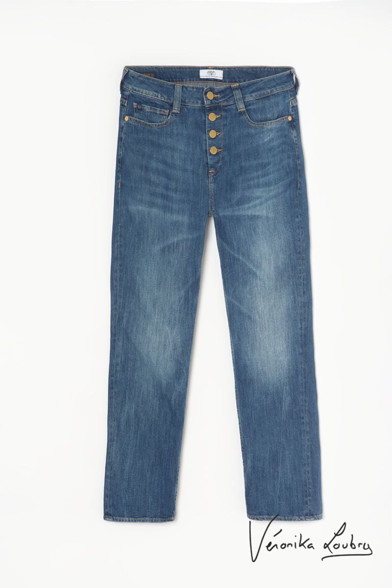 Le Temps Des Cerises James 400/60 Girlfriend By Véronika Loubry Jeans Taille Haute Bleu N°3