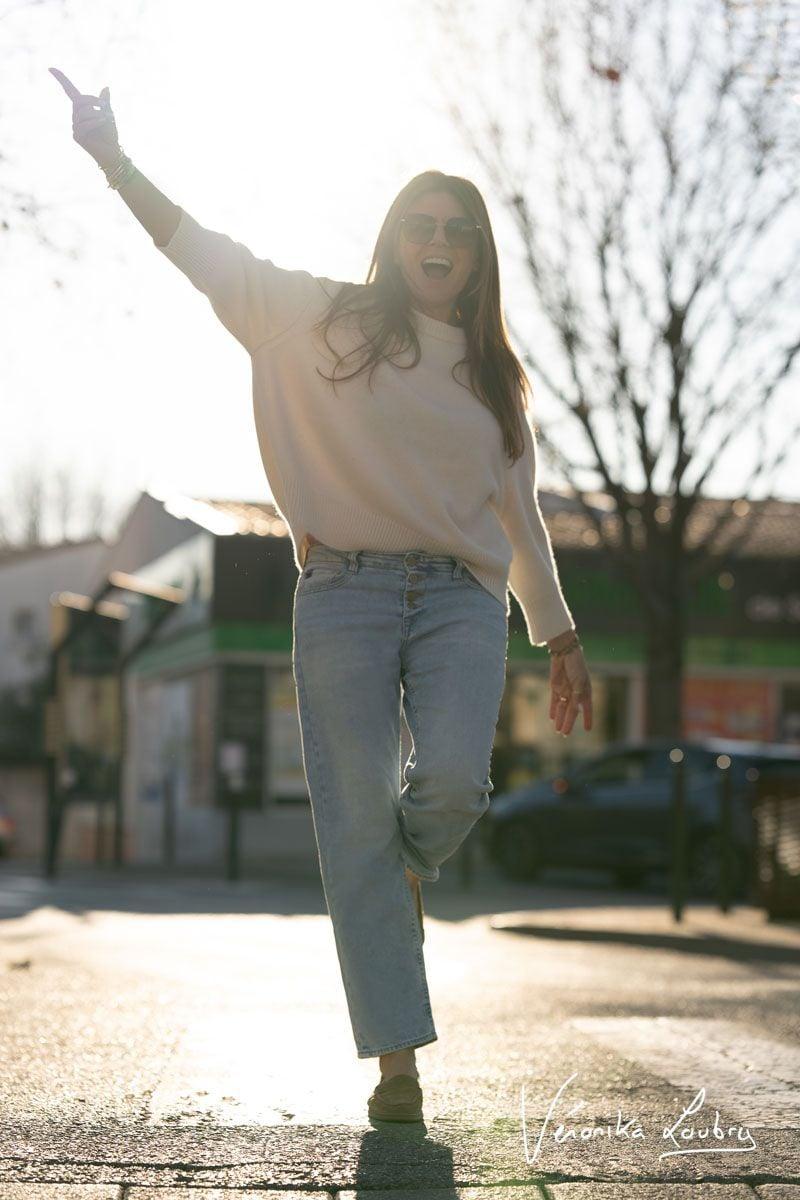 Le Temps Des Cerises James 400/60 Girlfriend By Véronika Loubry Jeans Taille Haute Bleu N°5