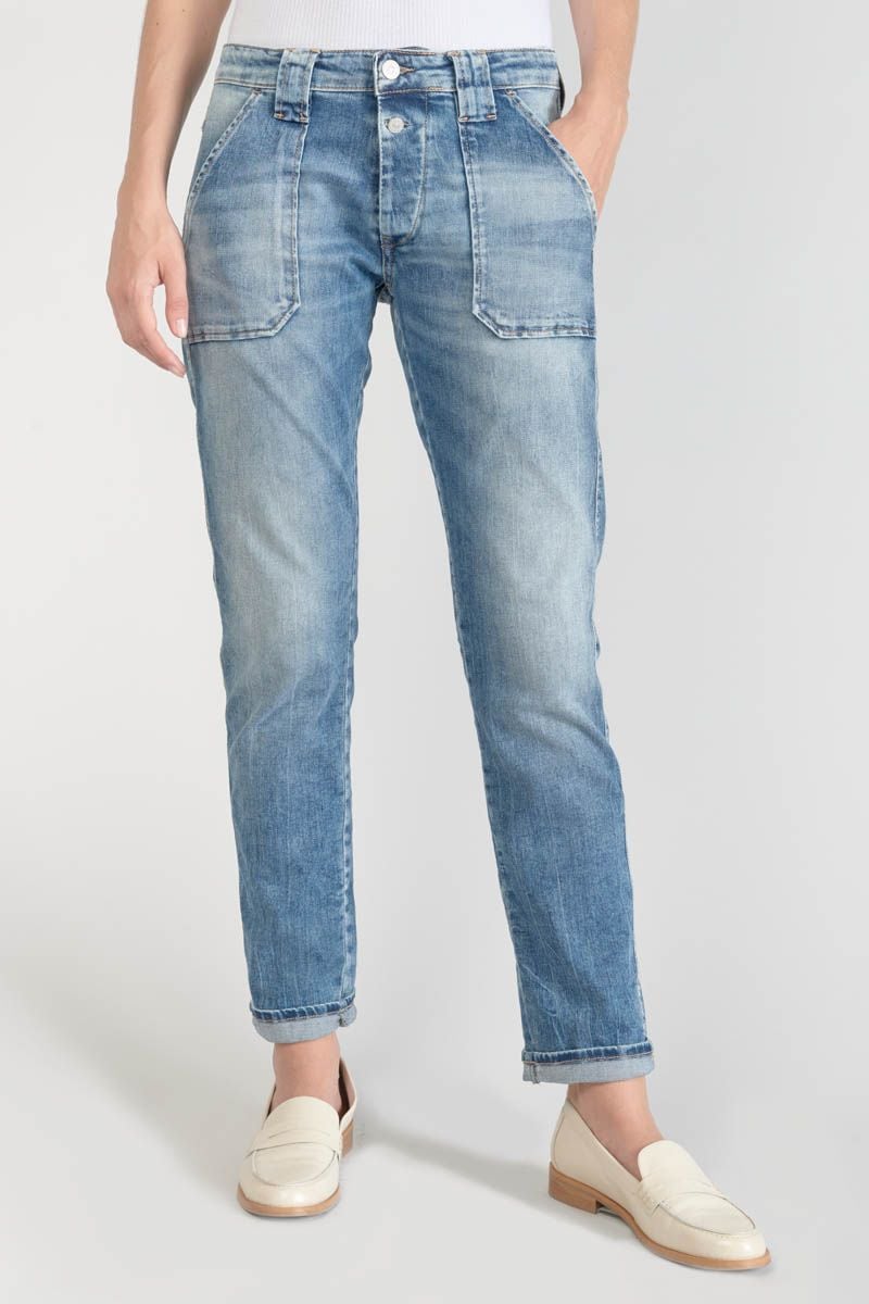 le temps des cerises Jeans 200/43 boyfit Cara bleu N°4