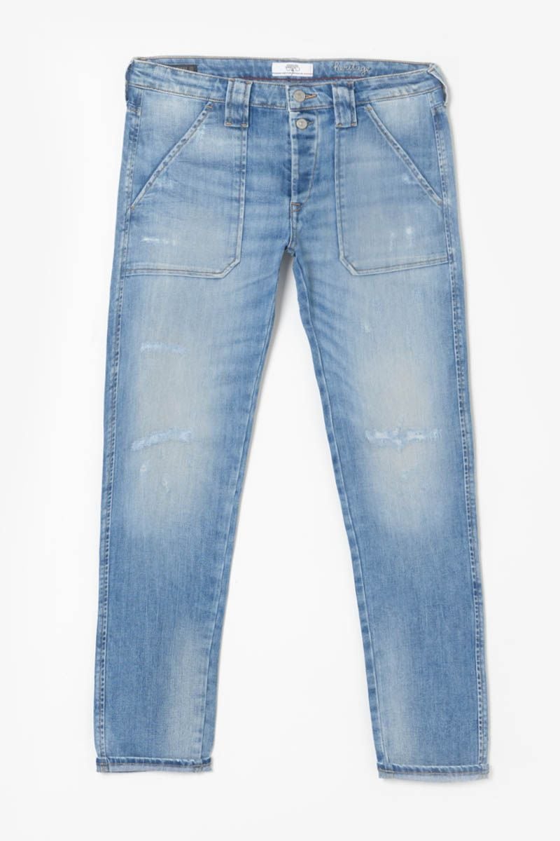 le temps des cerises Jeans 200/43 boyfit Cara destroy bleu N°4
