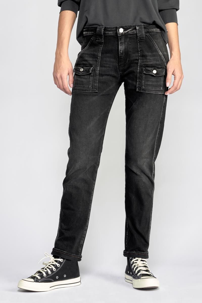le temps des cerises Jeans 200/43 boyfit Gini noir N°1