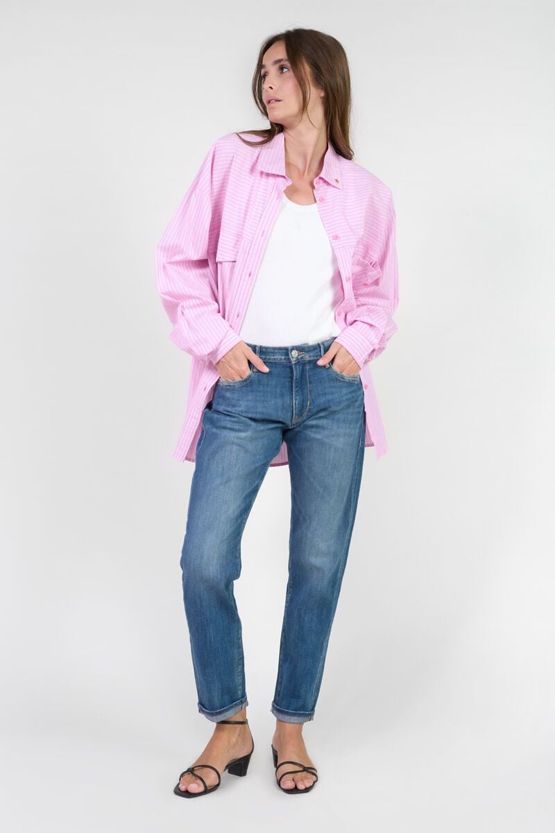 le temps des cerises Jeans 200/43 boyfit Lana taille haute bleu N°2