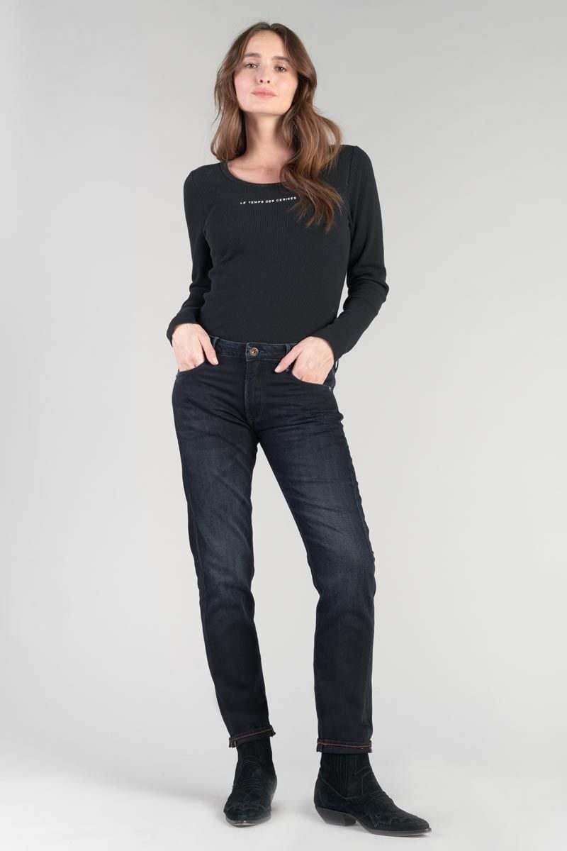 le temps des cerises Jeans 200/43 boyfit Sea bleu-noir N°1