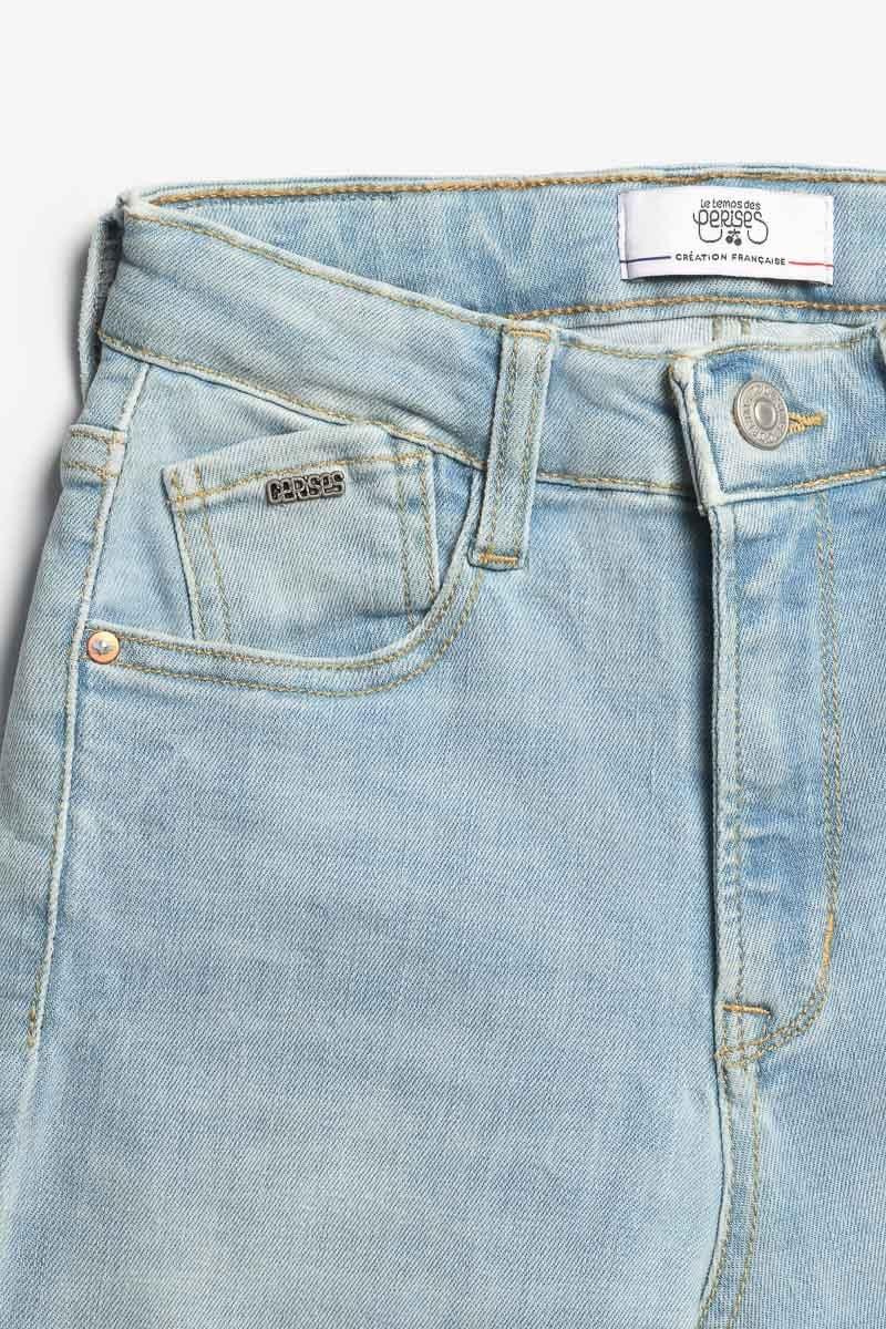 Le Temps Des Cerises Jeans 400/12 Mom Basic Taille Haute 7/8ème Bleu N°5