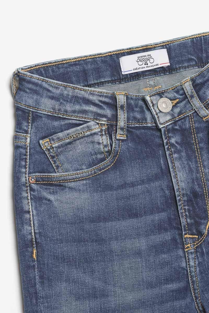 Le Temps Des Cerises Jeans 400/12 Mom Basic Taille Haute 7/8ème Vintage Bleu N°2